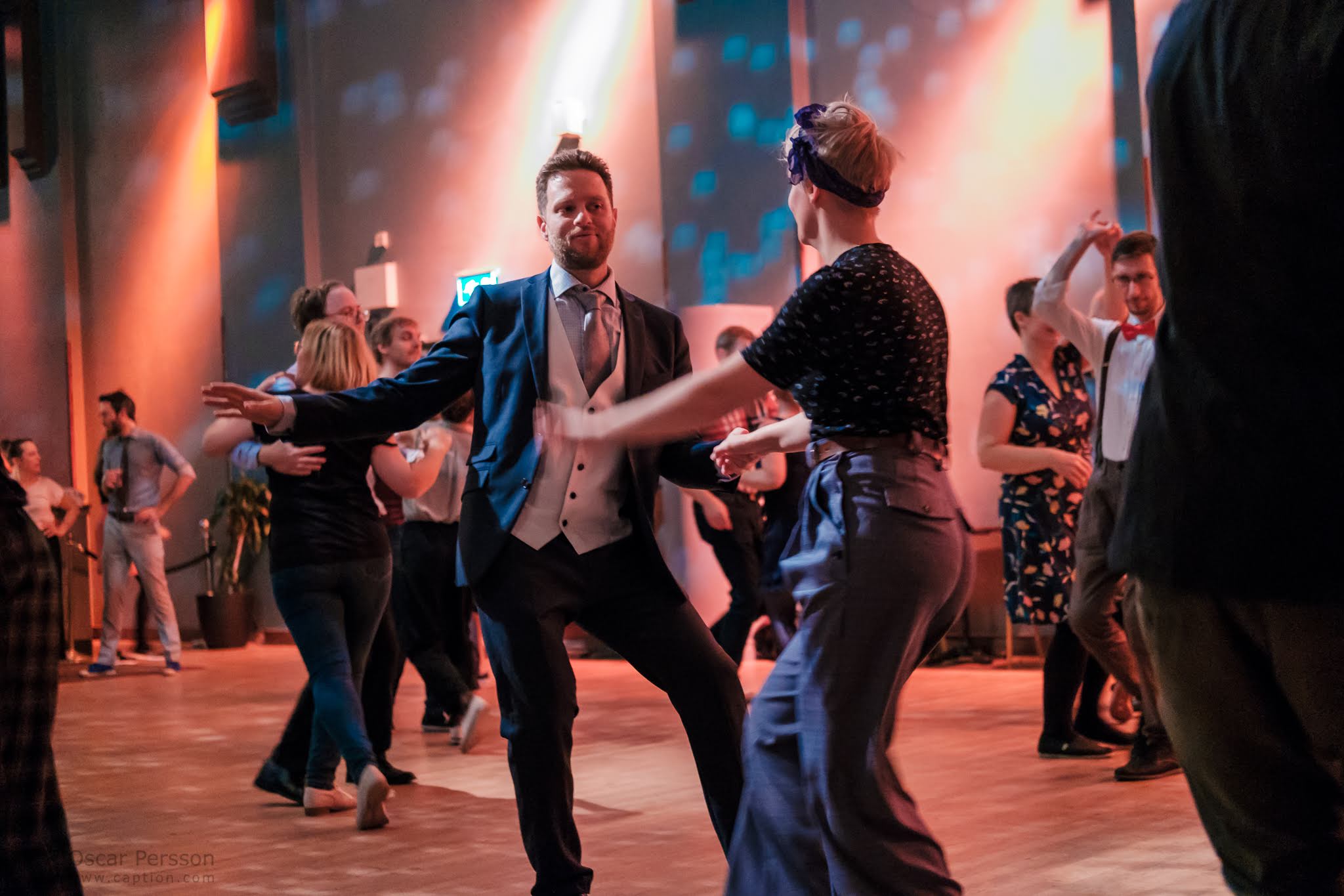 Mattias dancing Lindy Hop at Moriskan in Malmö